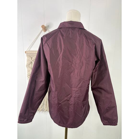 Vans Torrey Lined Coach Jacket Boys Large Burgundy Snap Front - Picture 8 of 11